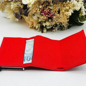 Unisex Mekanizmalı Cüzdan/Kartlık Kişiye İsme Özel Otomatik Kartlık - Görsel 2